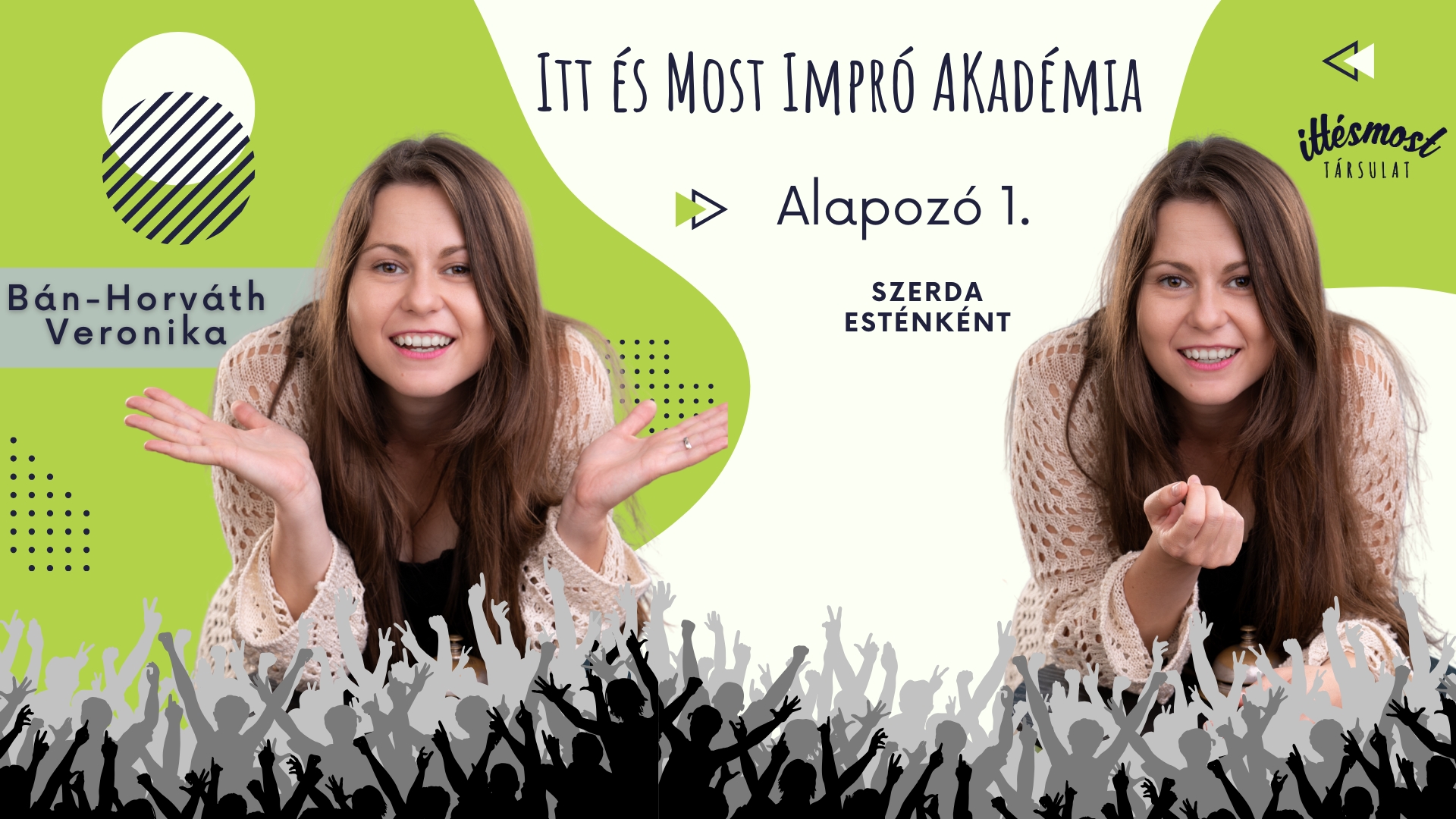 Alapozó 1 Itt és Most Társulat 202509 Veronika A kép az Illuziók improvizációs előadás borítóképe.