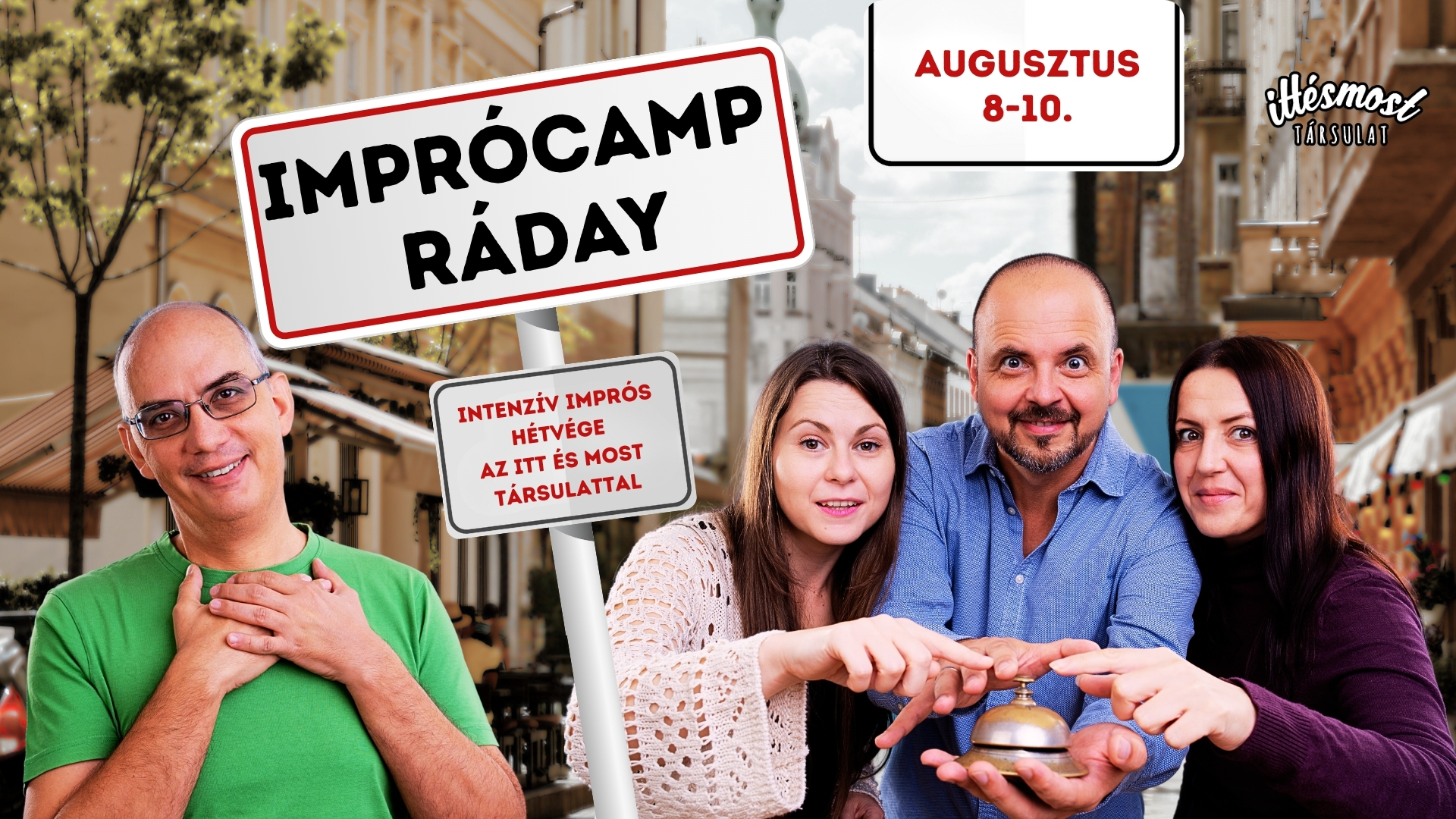 Itt és Most Társulat Ráday Tábor 2025 A kép az Illuziók improvizációs előadás borítóképe.